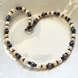 Freshwater Pearl and Sterling Silver Necklace